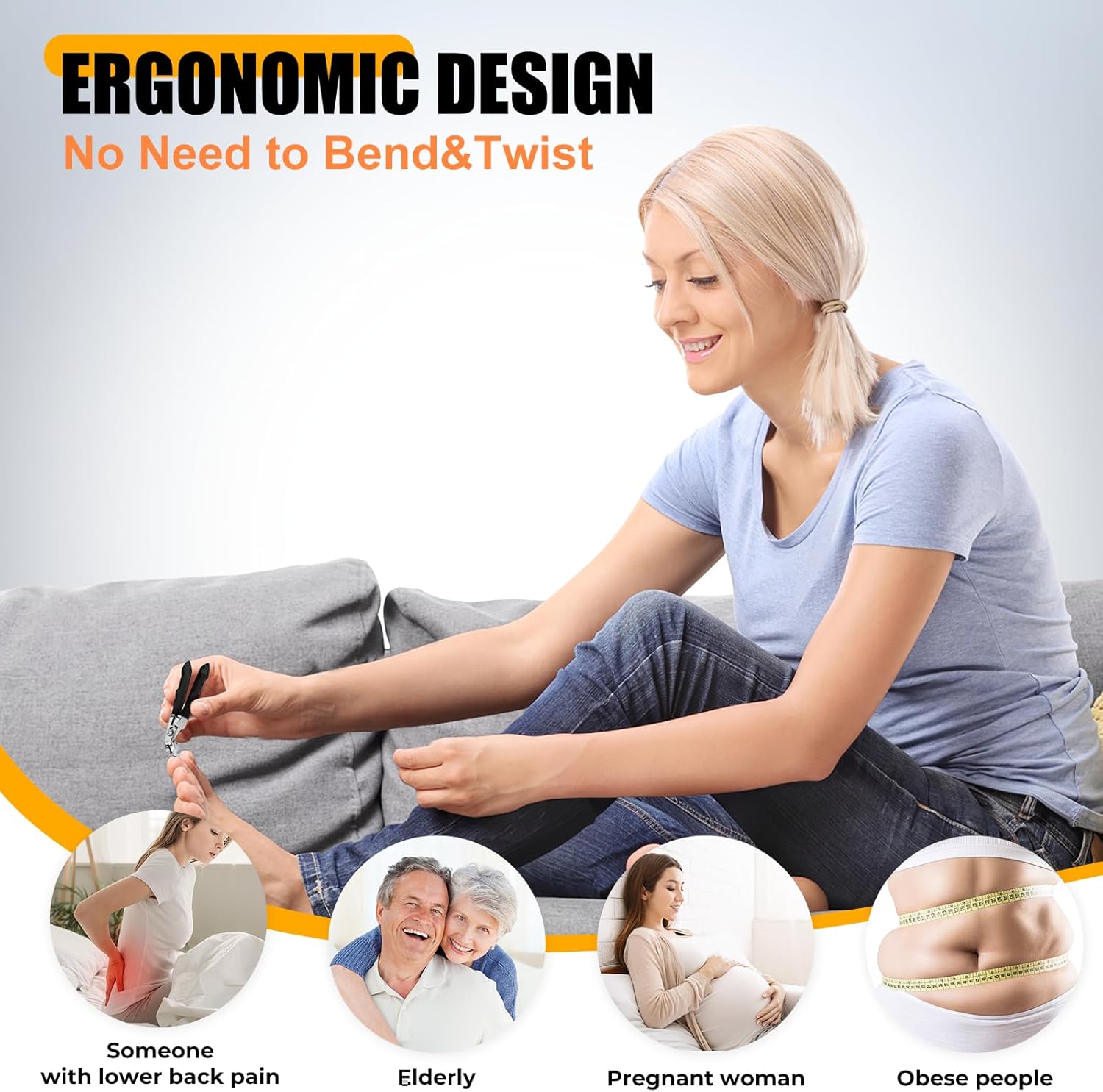 Toenail Clippers for Seniors Thick Toenails, Stocking Stuffers 2025 Christmas Gifts for Men Women Adults, Ingrown Toe Nail Clippers Heavy Duty Angled Large Nail Clippers Upgraded Slanted Nail Cutter