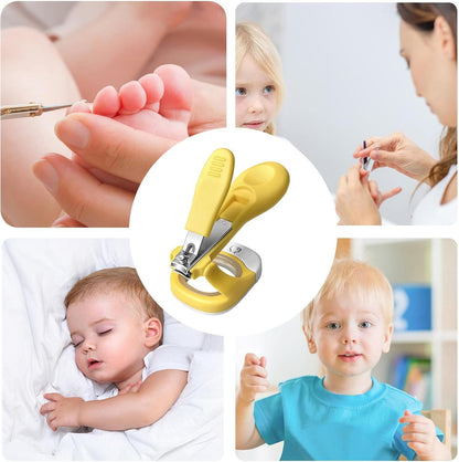 Professional Nail Clippers for Newborns - Anti-Pinch Safety Design with Travel Case